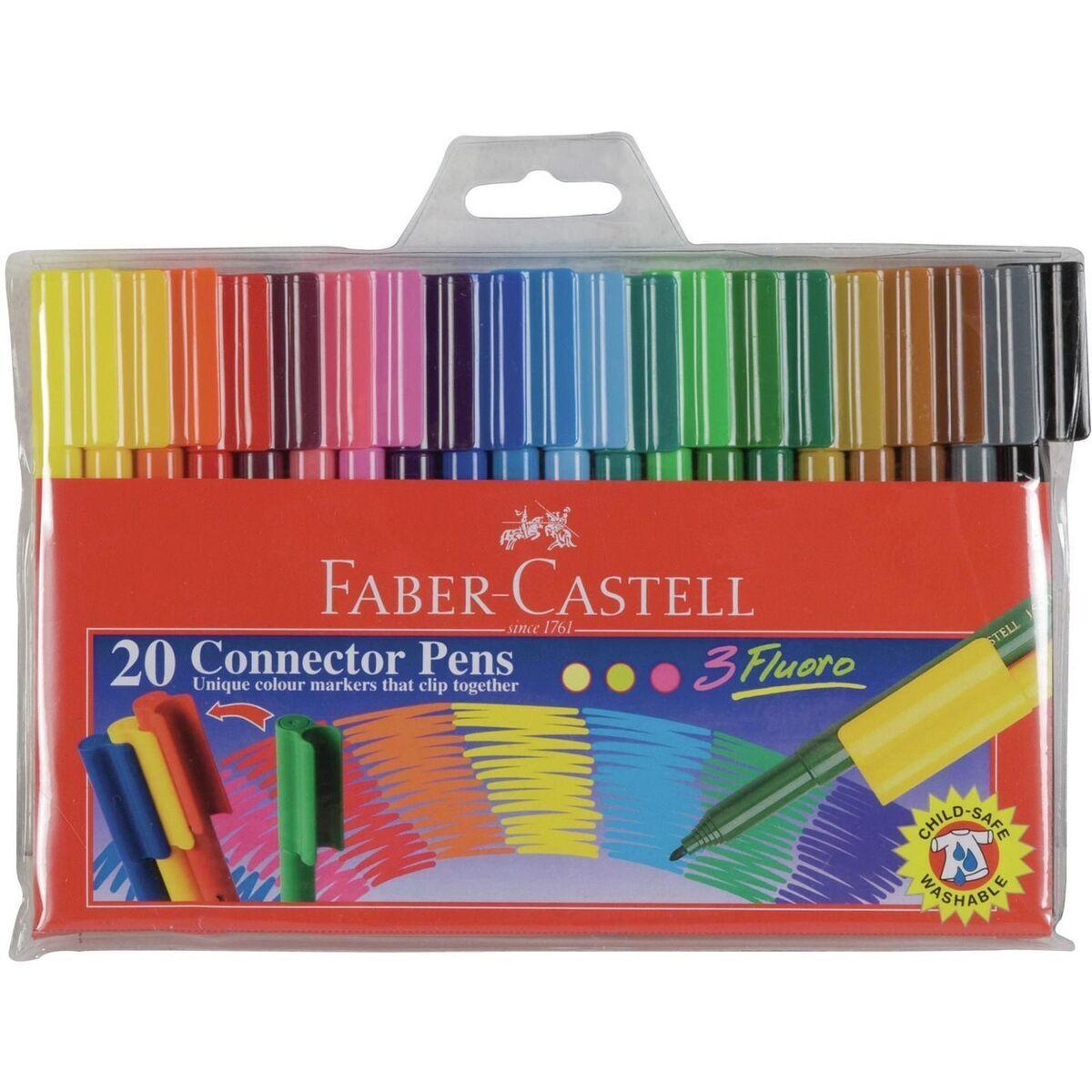 Faber-Castell Connector Whiteboard Markers Assorted Wallet of 4 - Impact